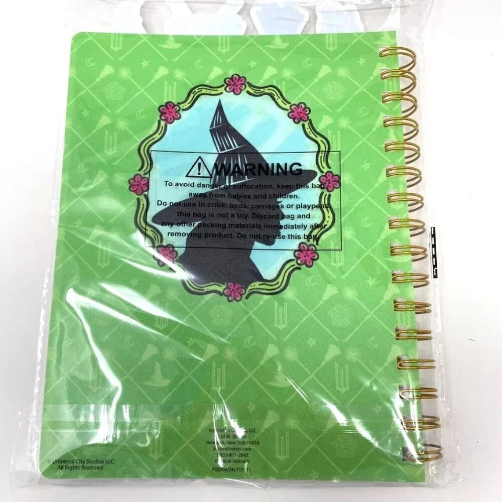 Wicked The Movie Pink Elphaba 96 Page Spiral Tab Journal 8.25